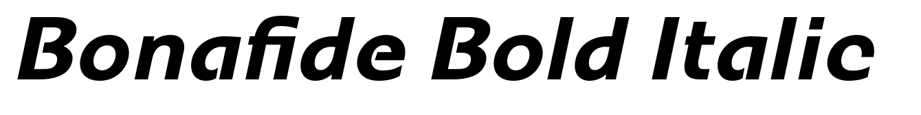 Bonafide Bold Italic